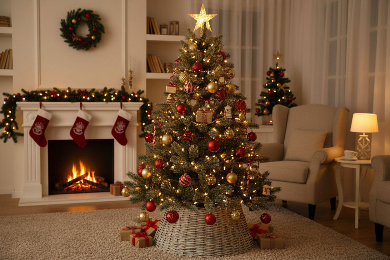 LS-LebenStil Weihnachtsbaum Rock Weide 57cm grau