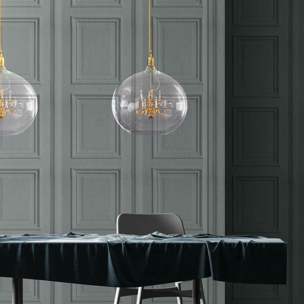 Mineheart Lighting King Edison XXL Pendelleuchte Messing