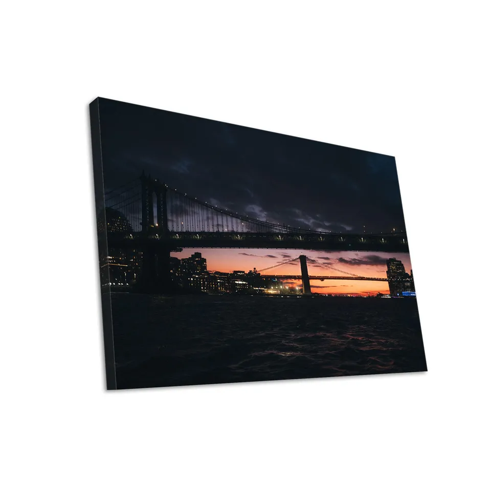 Hustling Sharks Wandbilder Brücken im letzten Licht Leinwand 40x30 cm Brücke