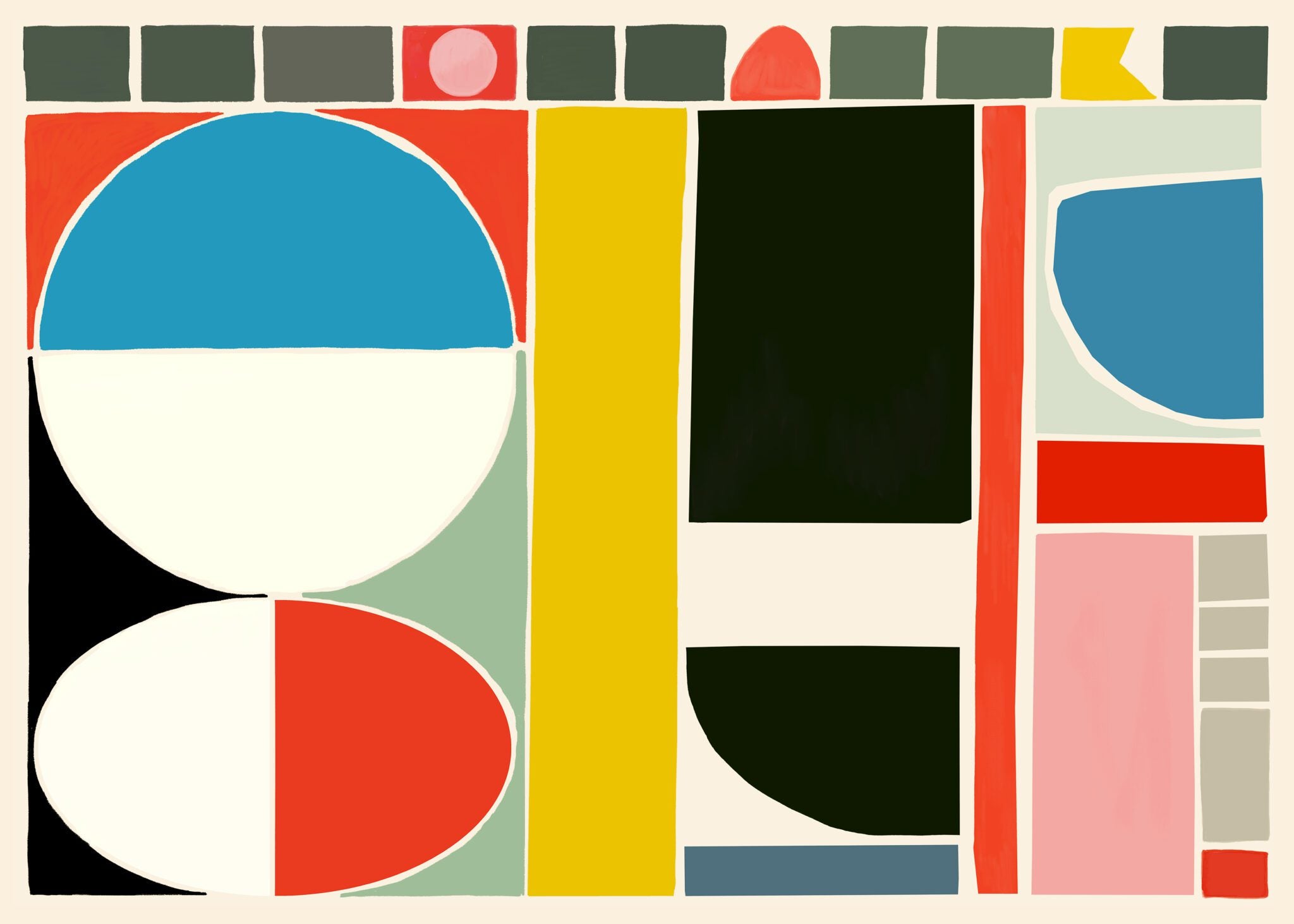 The Poster Club Palette Poster 30x40 cm Geometrisch