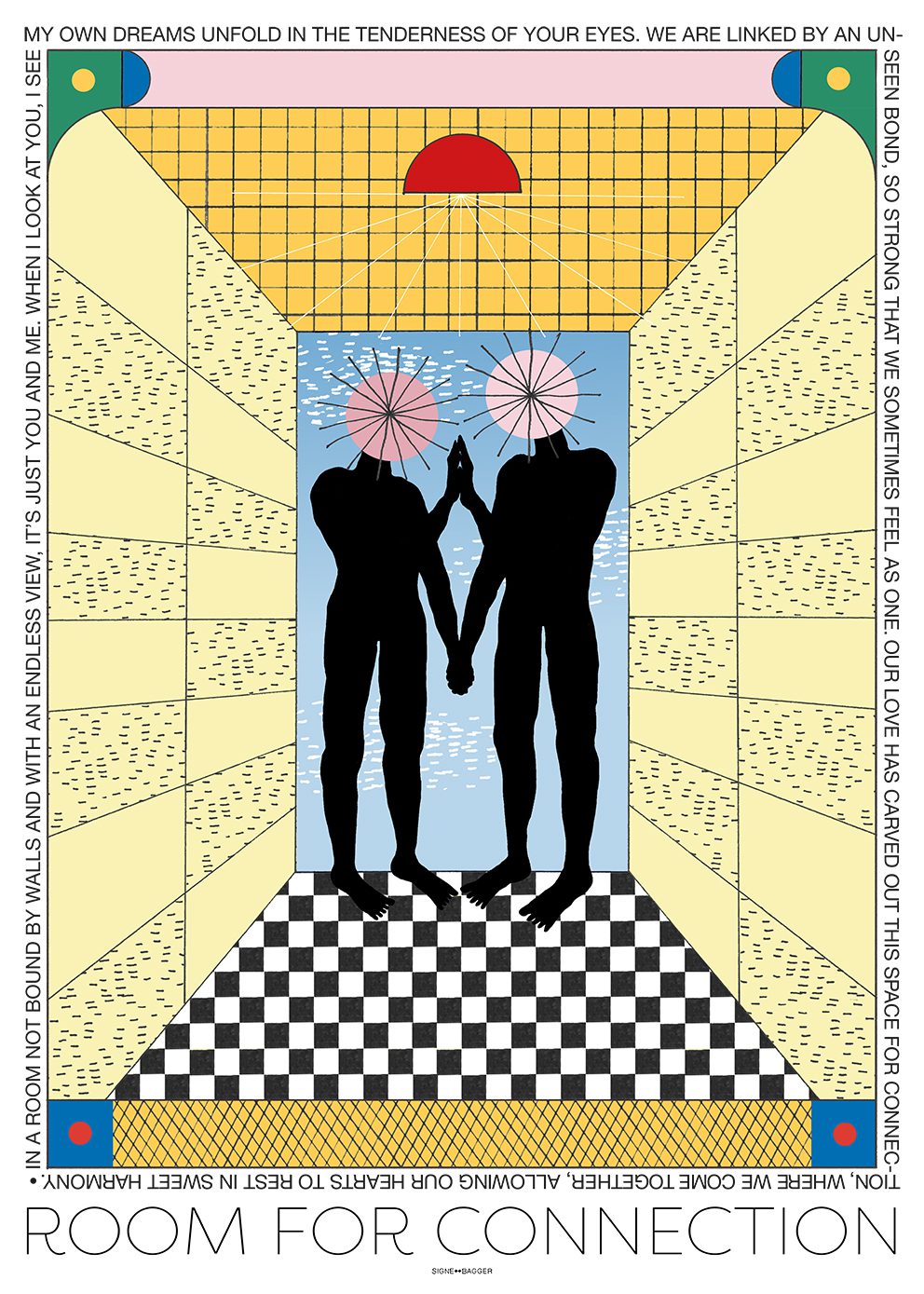 The Poster Club Art Prints Room for Connection Poster 30x40 cm gelb