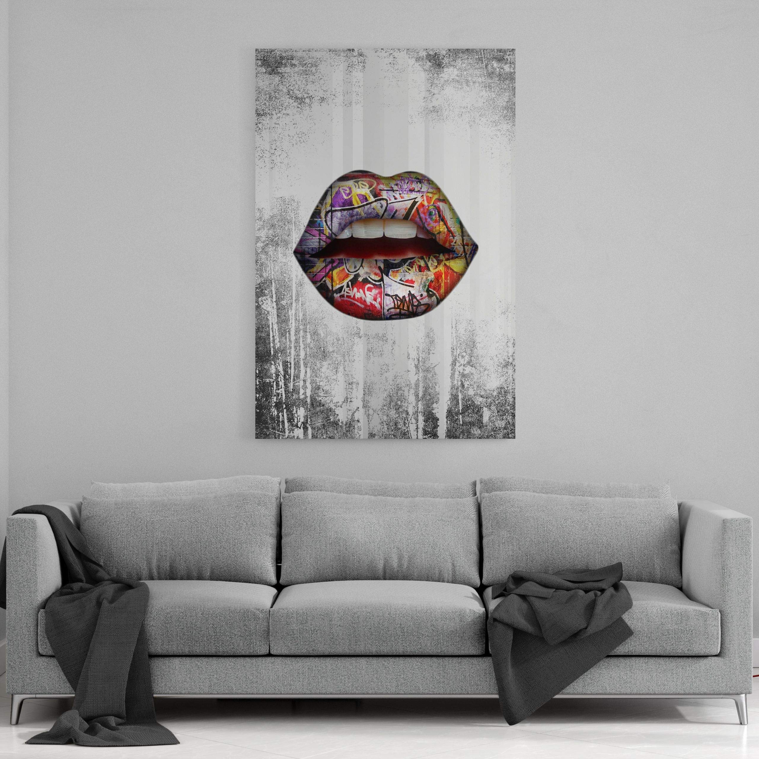 Hustling Sharks Wandbilder Lippe I love Graffiti Wandbild 30x45 Motivation