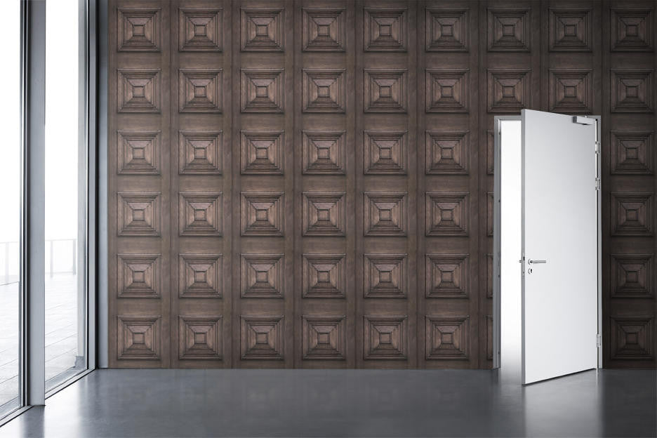 Mineheart Wallpaper Dark Oak Victorian Tapete Dunkle Eiche