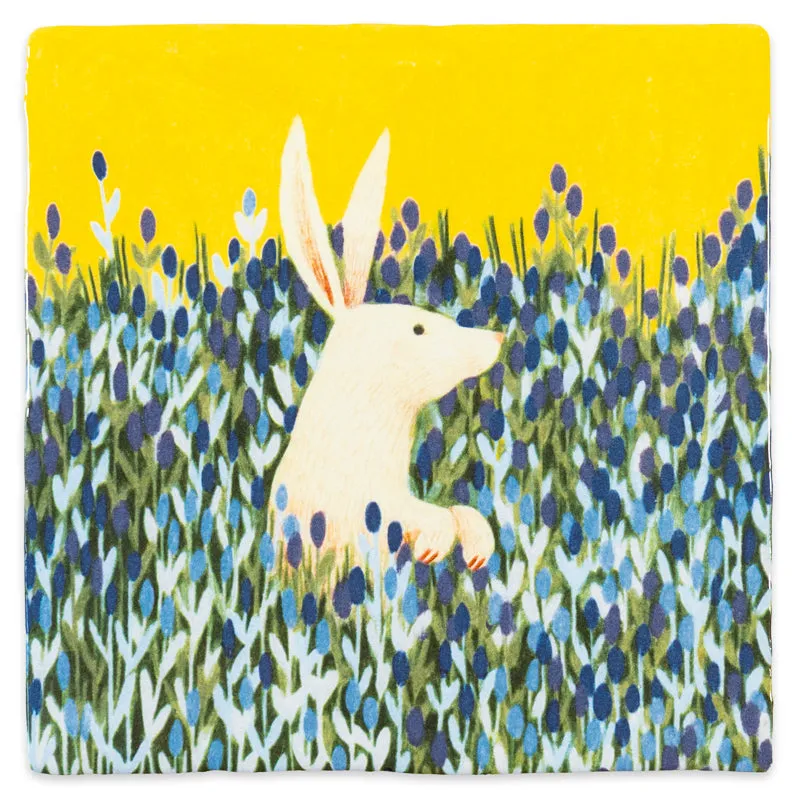 Storytiles Delft Blue The observer Fliese 10x10 cm Hase