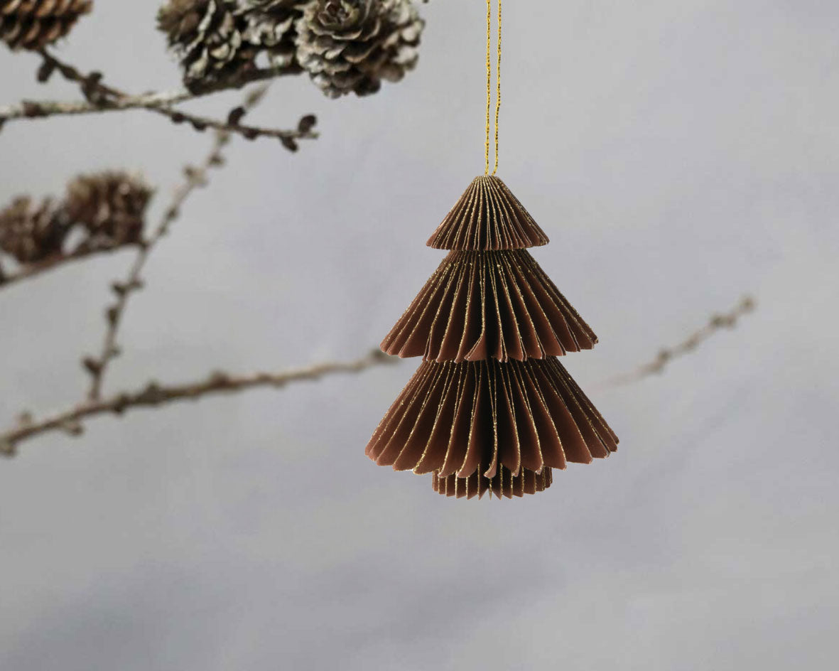 LS-LebenStil Möbel & Wohnen Tannenbaum Deko-Hänger Papier 3er 8cm