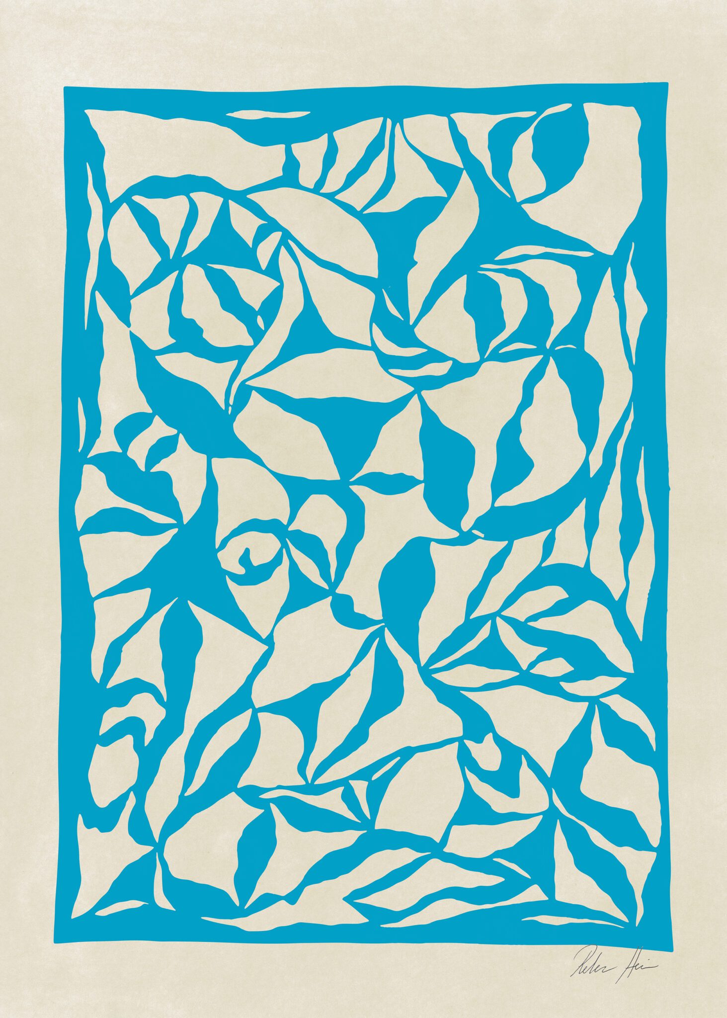 The Poster Club Art Prints Magnolia No 03 Kunstdruck 30x40 blau