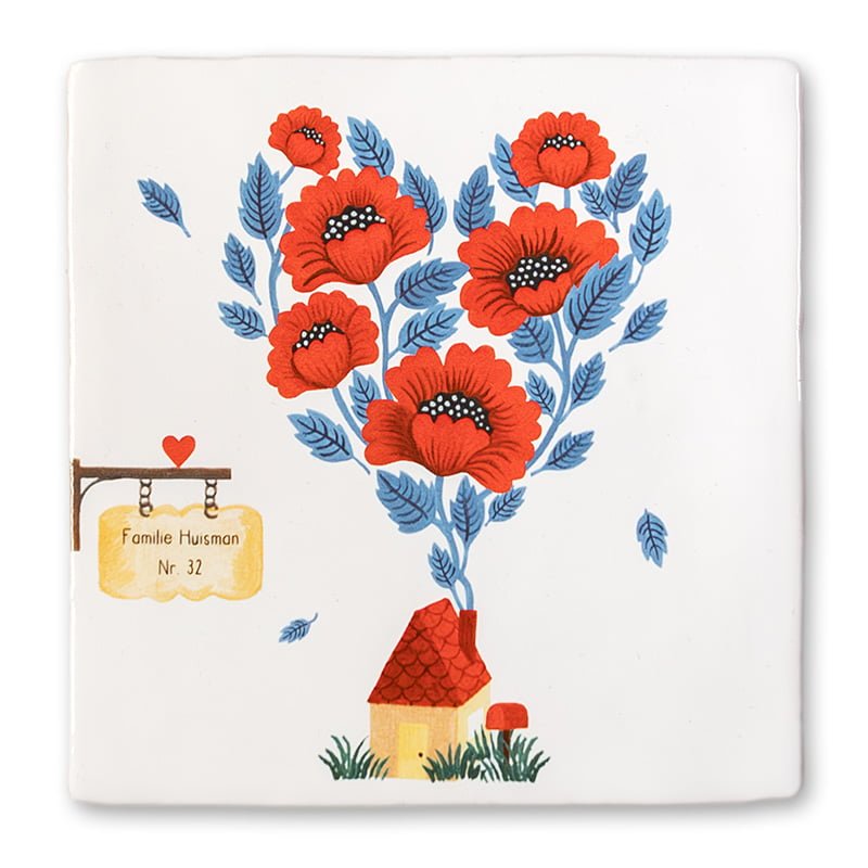 Storytiles Delft blue Waar liefde is Wandfliese S 10x10 cm Zuhause