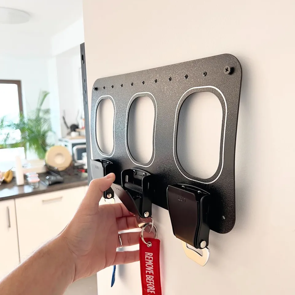 aircraftwindows Key Holder 3er Schlüsselbrett Black Edition