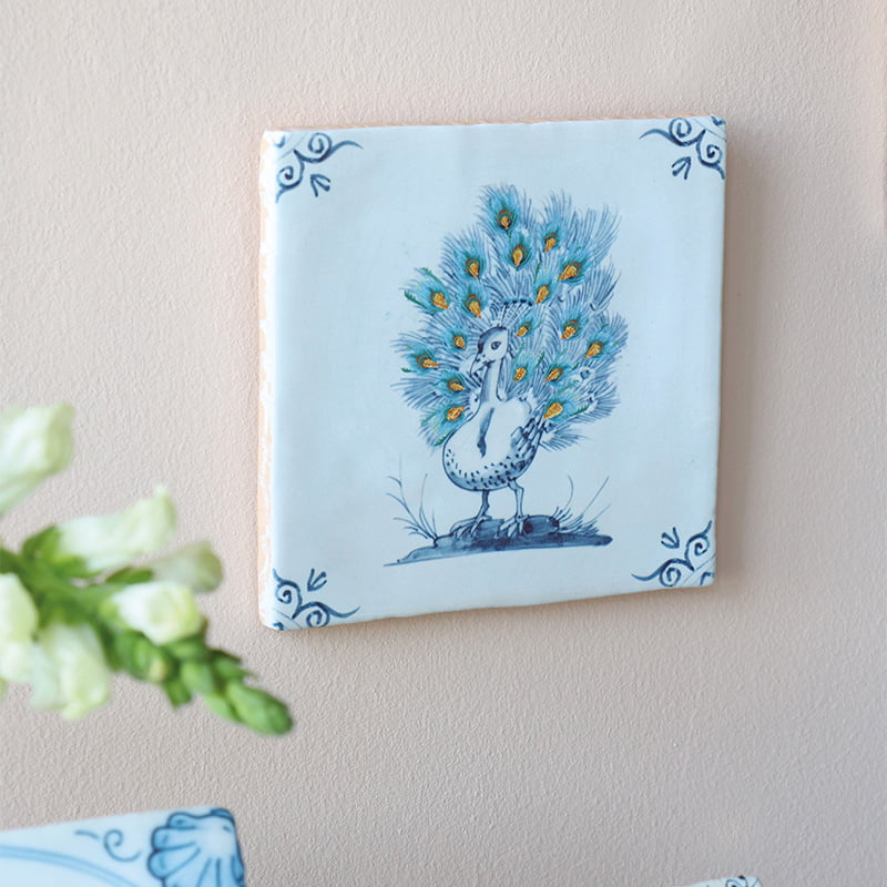 Storytiles Delft Blue Trots Als Een Pauw Wandfliese 10x10 cm