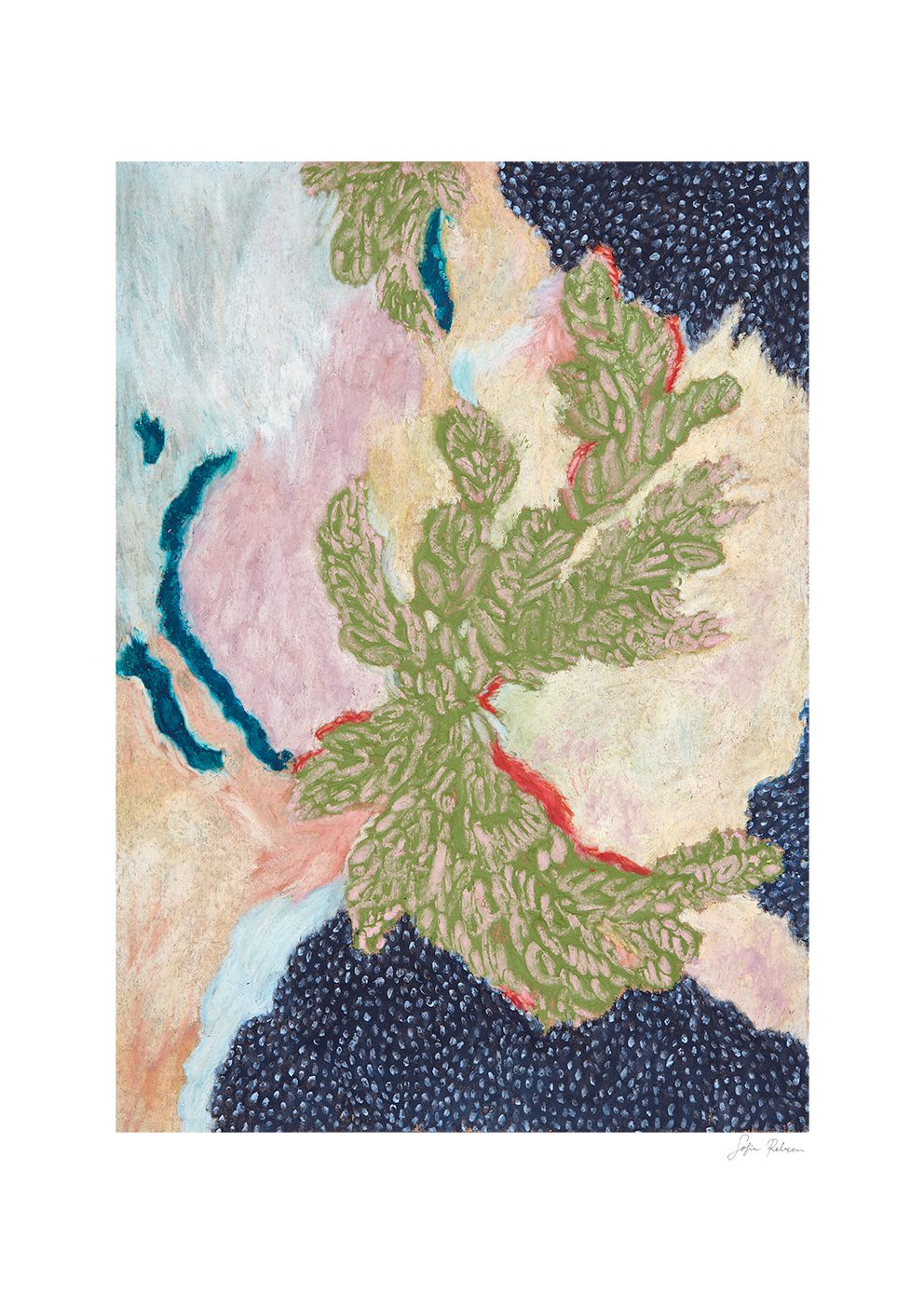 The Poster Club Art Prints Little Green Poster 30x40 cm abstrakt grün