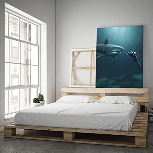 Hustling Sharks Wandbilder Der Hai Wandbild 30x45 cm Tiermotiv