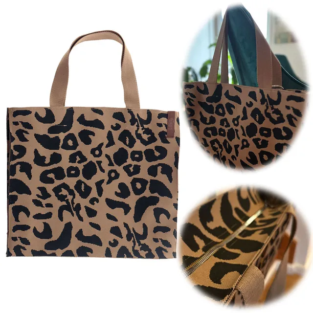 LS-LebenStil Palma Leo Shopper 35x45cm Reißverschluss