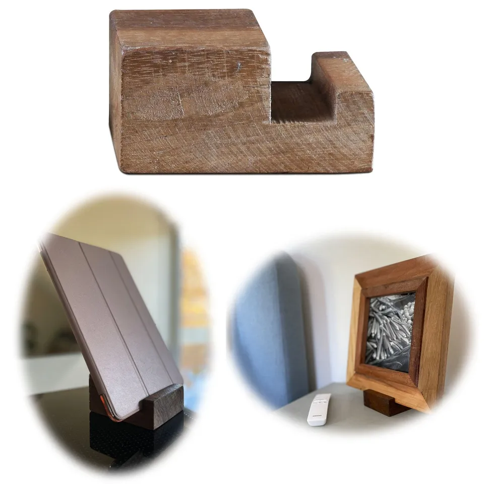 LS-LebenStil Vintage Holz Bilderrahmen-Ständer 10x8cm