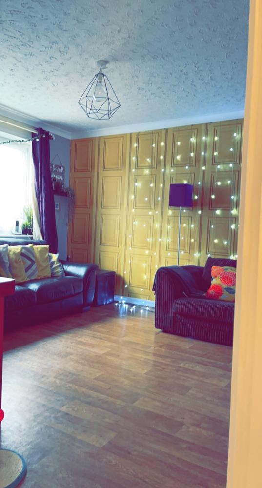 Mineheart Mustard Panelling Tapete Senfgelb Vinyl