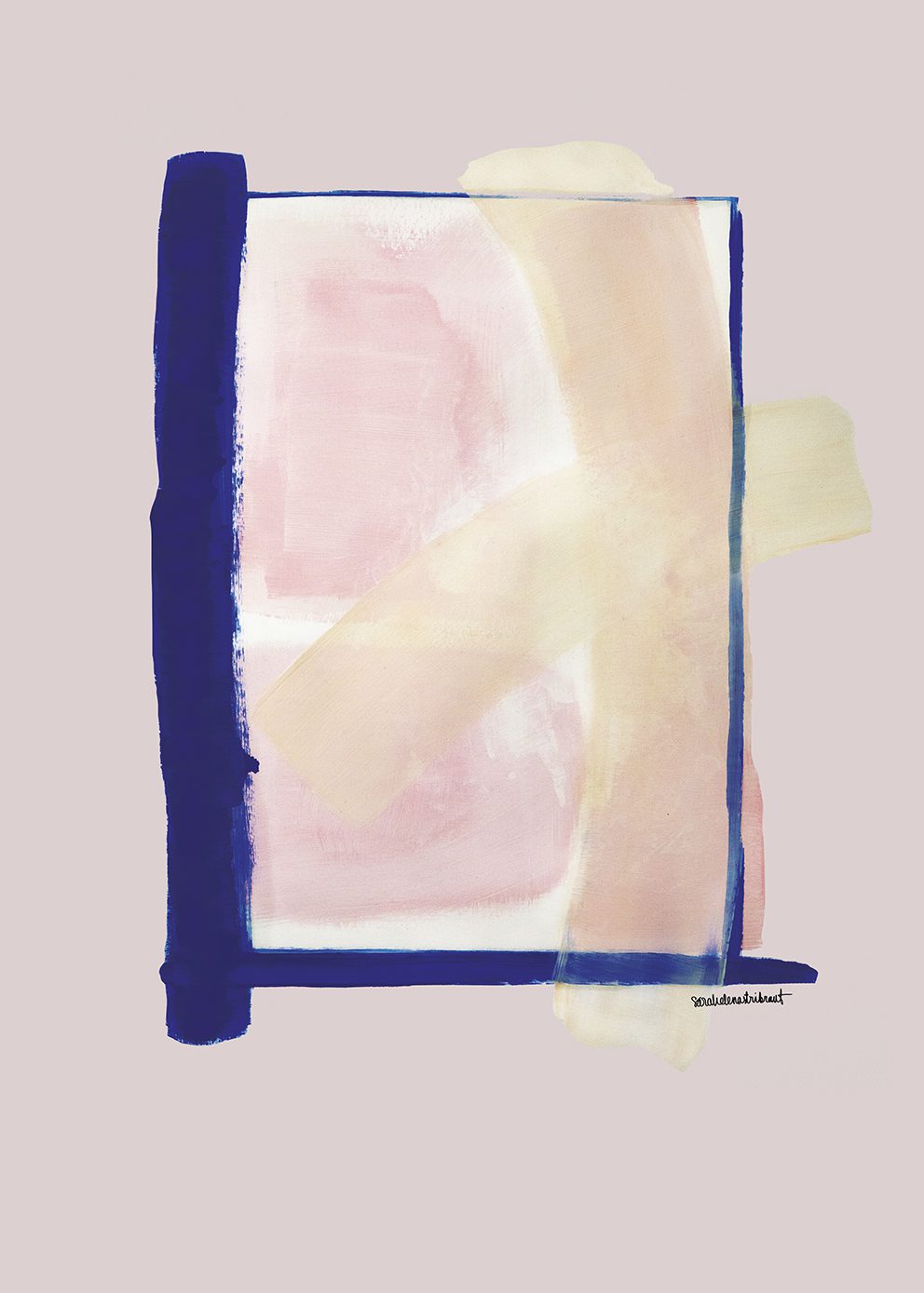 The Poster Club Art Prints Skymning Poster A4 rosa