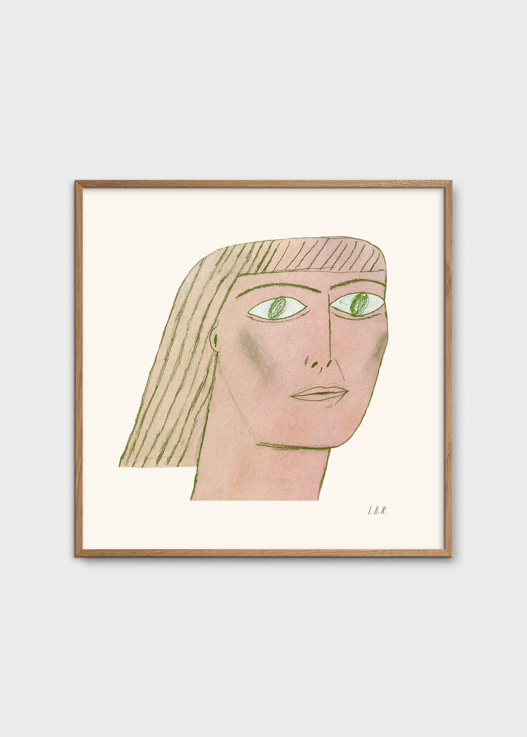 The Poster Club Art Prints Green Lady Poster 50x50 cm Grün