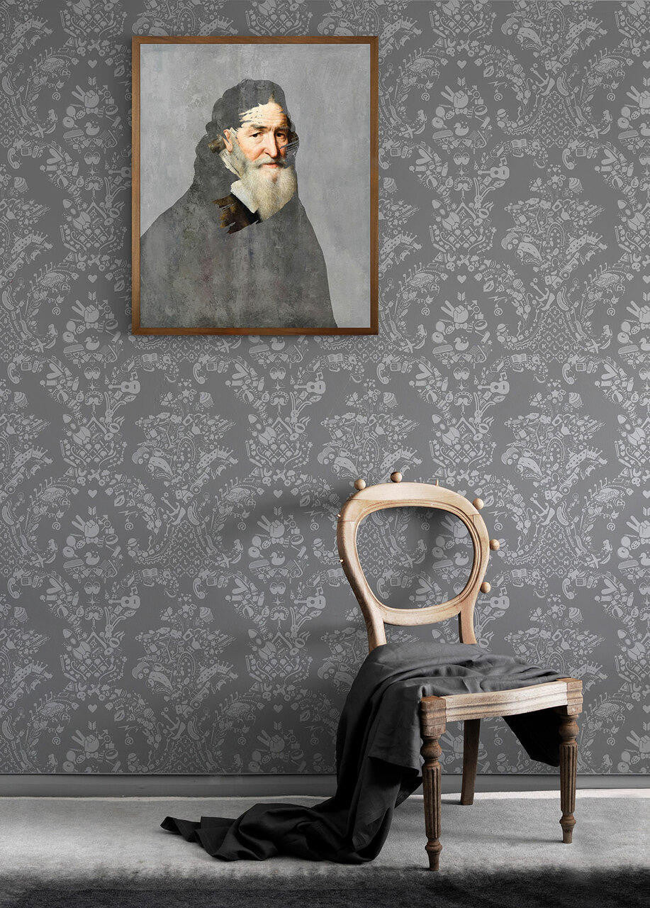 Mineheart Reveal Man 1 Wandbild Grau 81x66 cm Beton Porträt