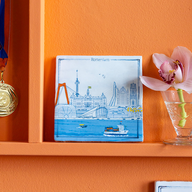 StoryTiles Delft Blue Rotterdam Fliese 10x10 Stadt-Motiv