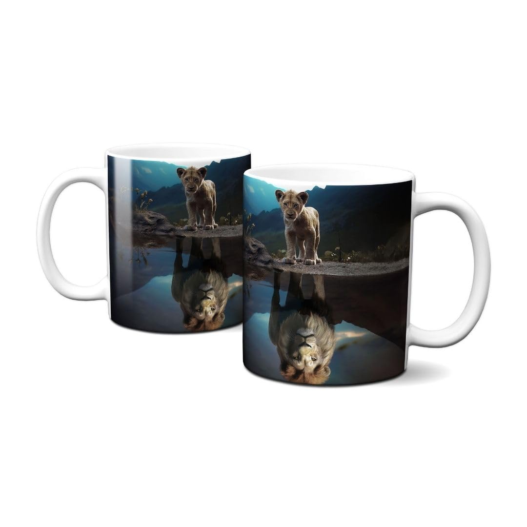 Hustling Sharks Tasse Löwe Kaffeetasse 330ml weiß Keramik