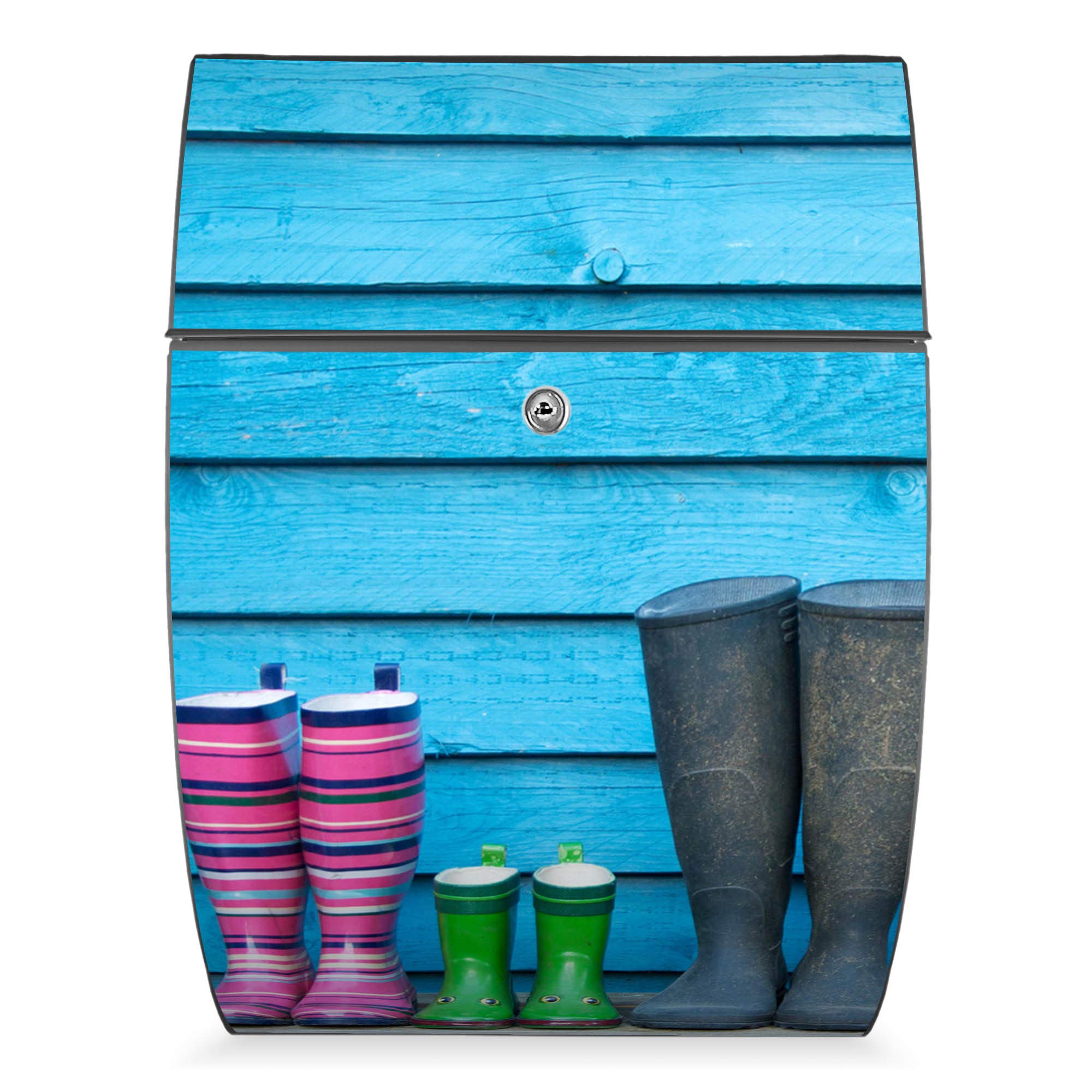 Banjado Briefkasten Riviera Postkasten Anthrazit Gummistiefel