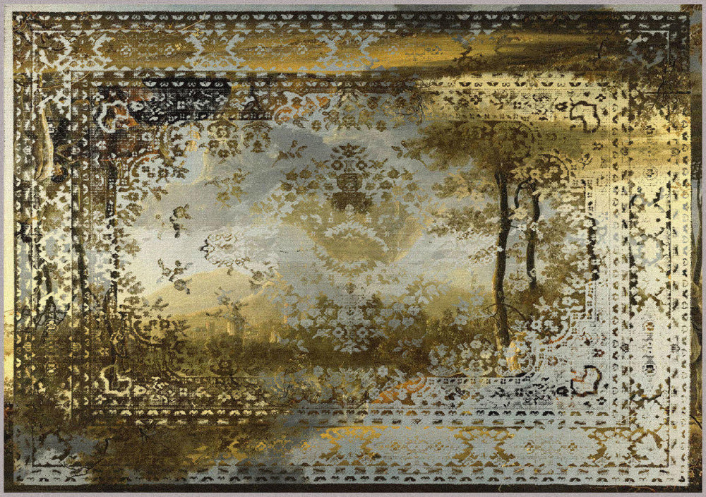 Mineheart Kashan Remix Landscape Teppich Muster 20x20 cm