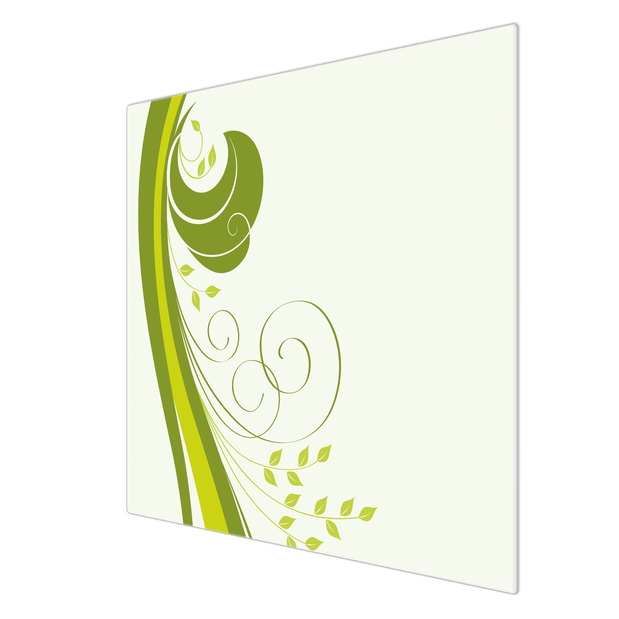 Banjado Herdabdeckplatten Green Swirl Glas 60x52cm 1-teilig