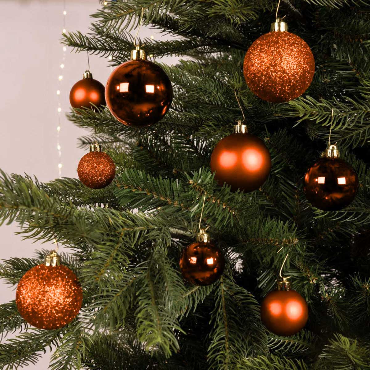 LS-LebenStil 30 Weihnachtskugeln Orange 4-6cm bruchsicher