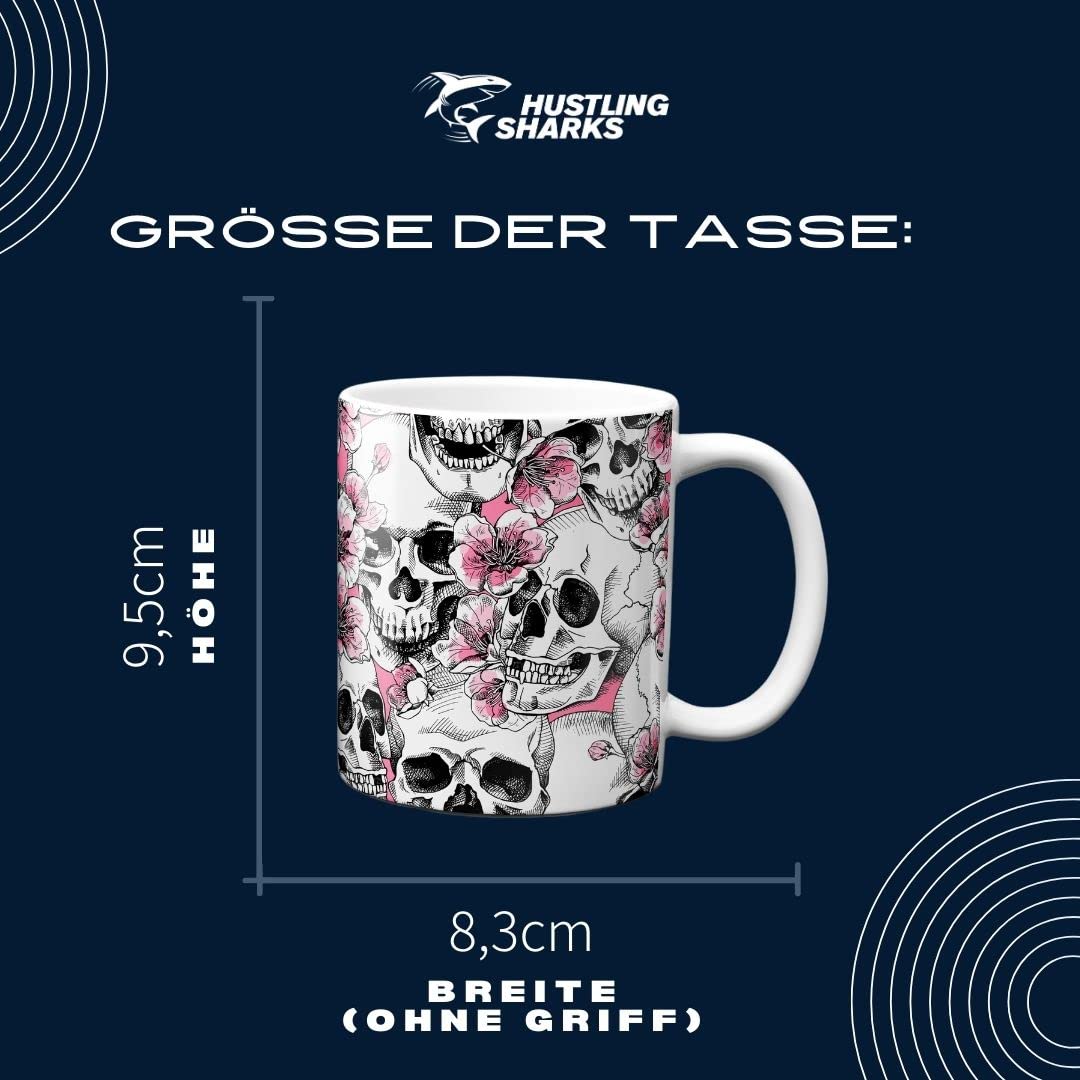 Hustling Sharks Wandbilder Pink Skulls Tasse 330 ml Keramik Pink
