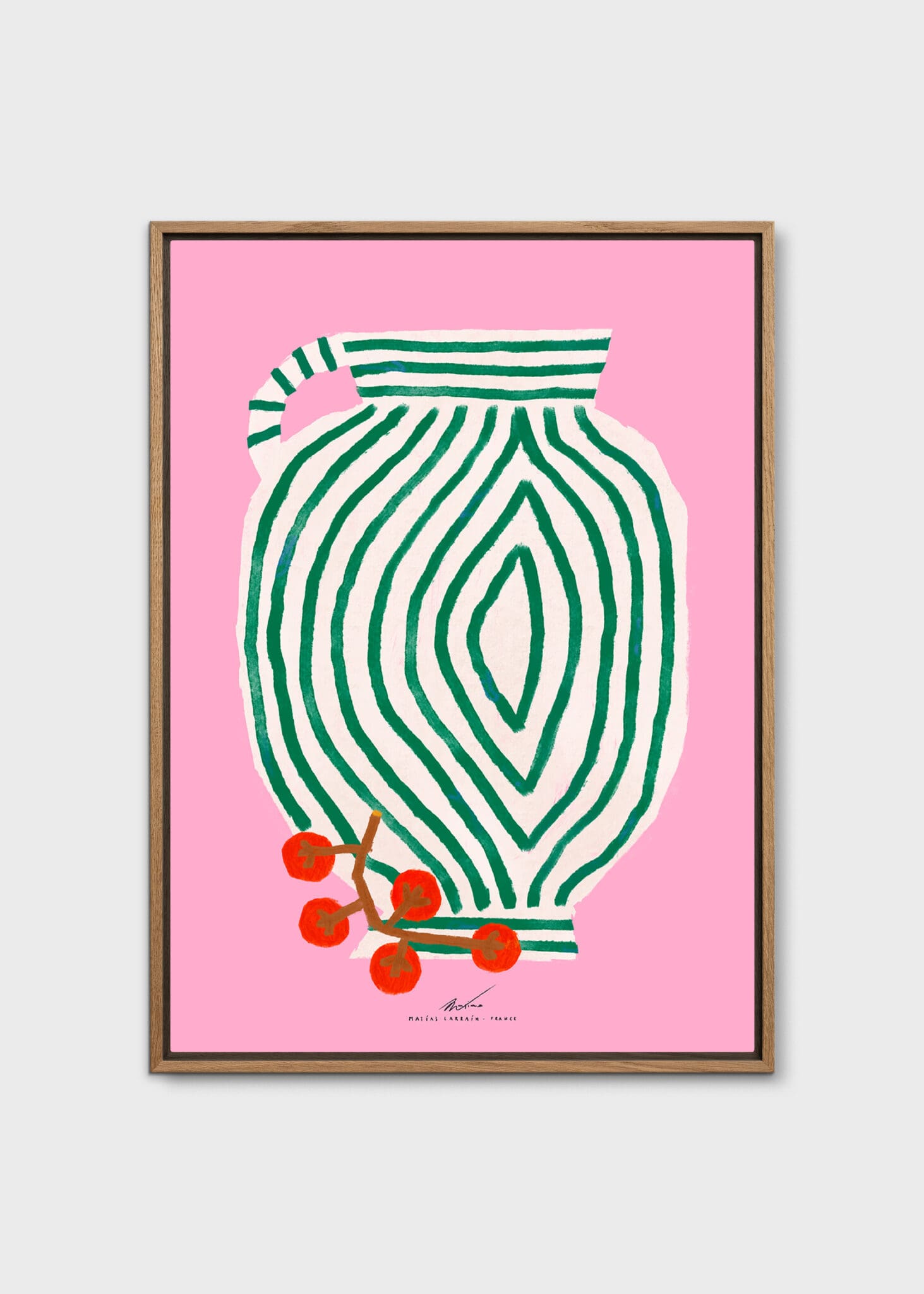 The Poster Club Vase and Currants Poster 30x40 cm grün