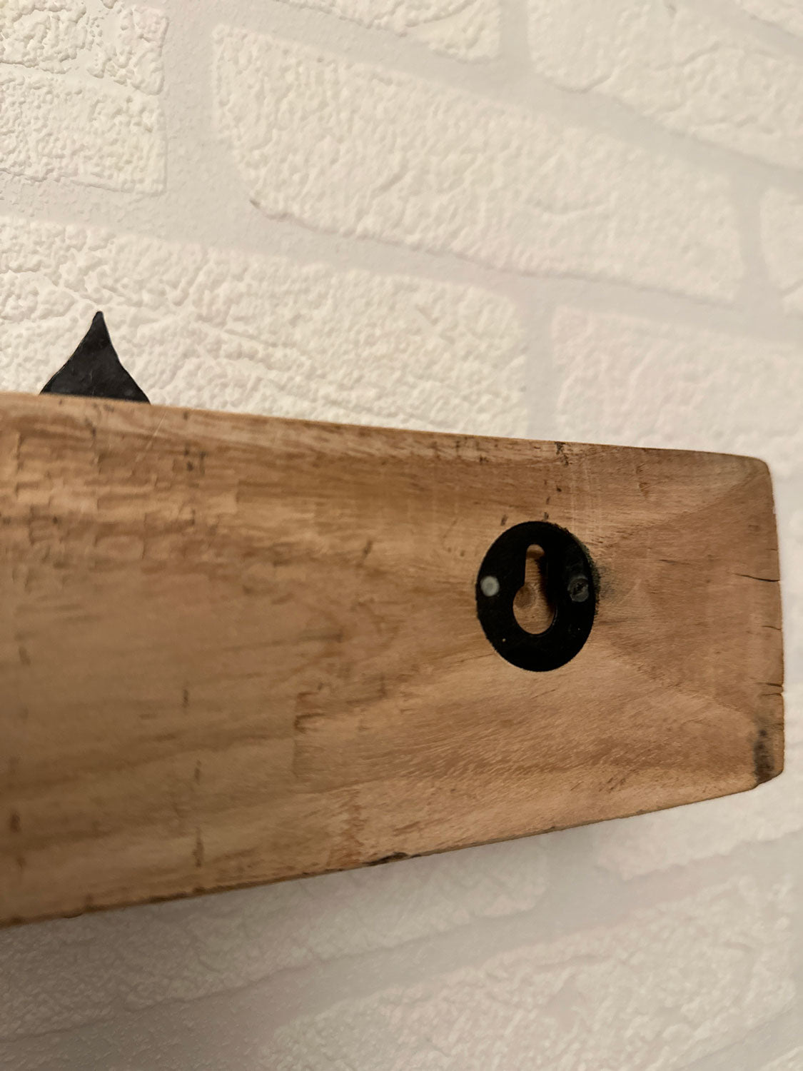 LS-LebenStil Vintage Wand-Garderobe 60cm Fundholz braun