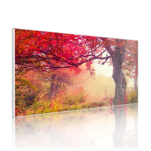 Banjado Magnettafel Lichtung im Herbst Pinnwand 78x37cm weiß
