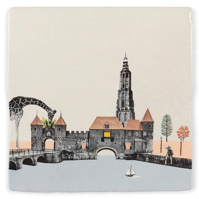 Storytiles Delft Blue Amersfoorts pracht Wandfliese 10x10 Stadt