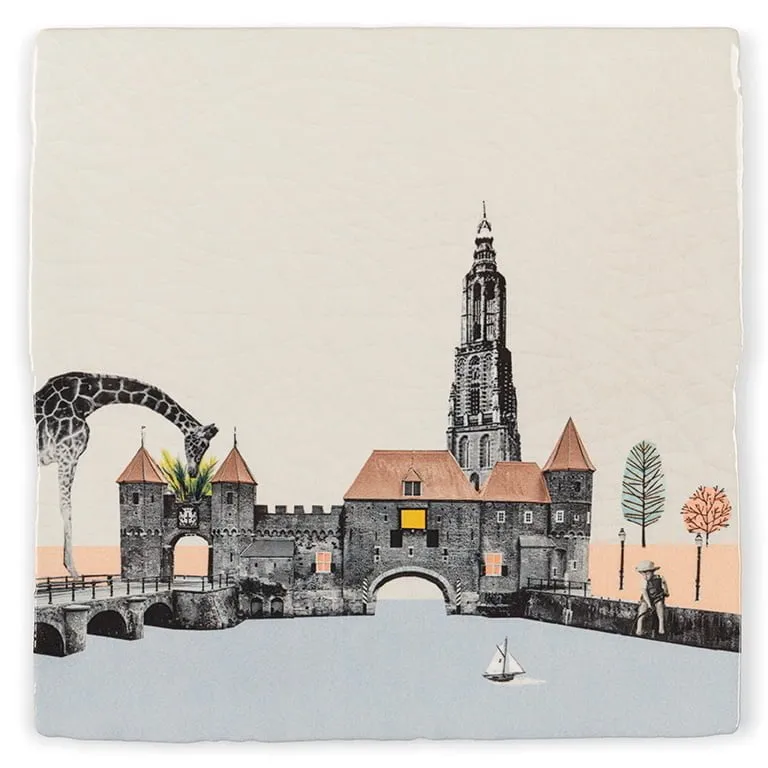 Storytiles Delft Blue Amersfoorts pracht Wandfliese 10x10 Stadt