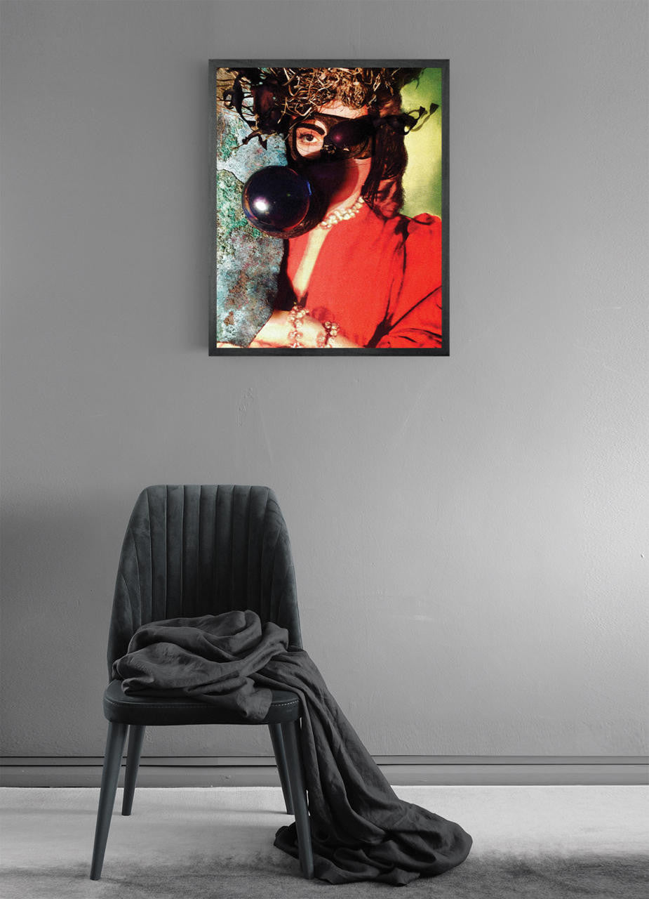 Mineheart Red Dream Wandbild Leinwand 30 x 41 cm schwarz-rot