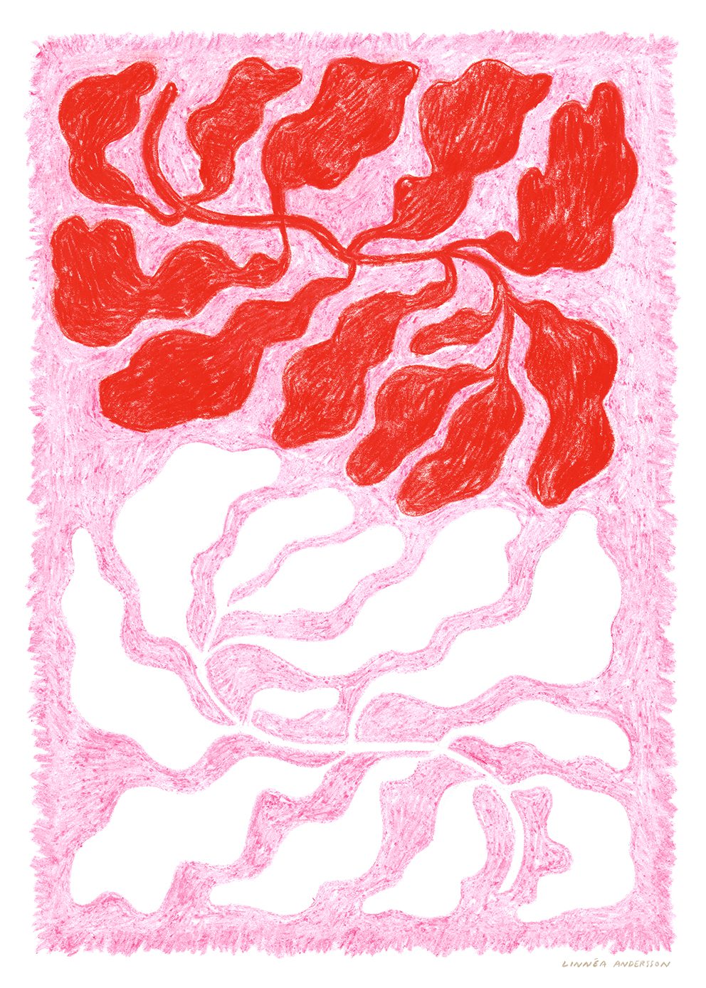 The Poster Club Longing Kunstdruck 30x40 cm rosa