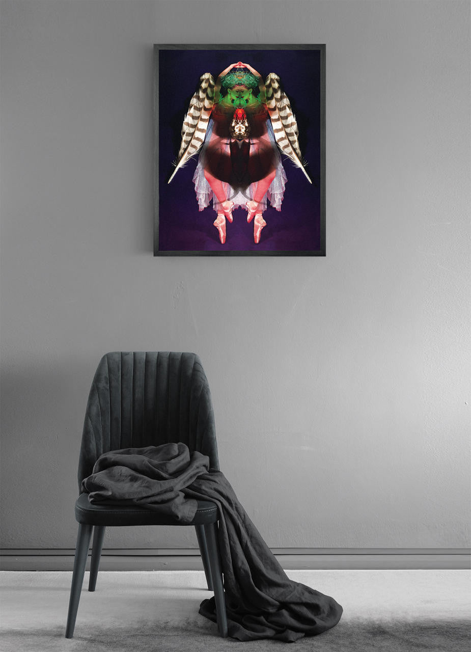 Mineheart Dancer's Metamorphosis Wandbild 40x50 Tänzerin