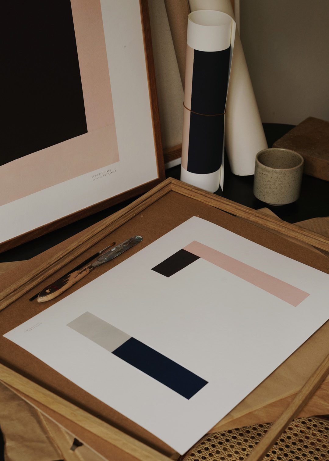 The Poster Club Arp Collection 02 Poster A4 schwarz rosa