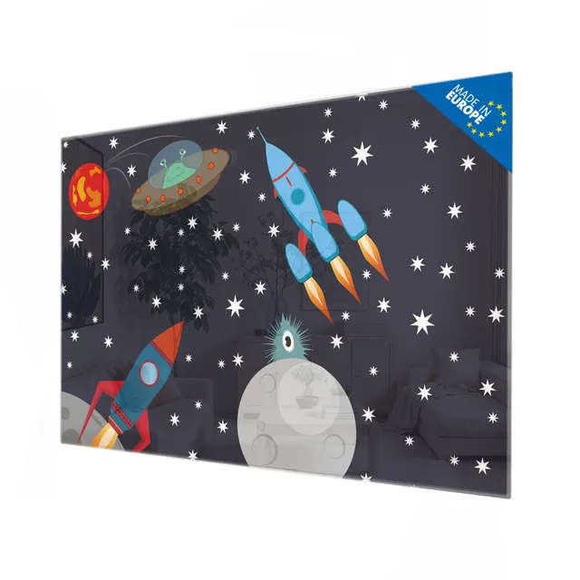 Banjado Magnettafel Space Traffic Magnettafel 120x80 Glas