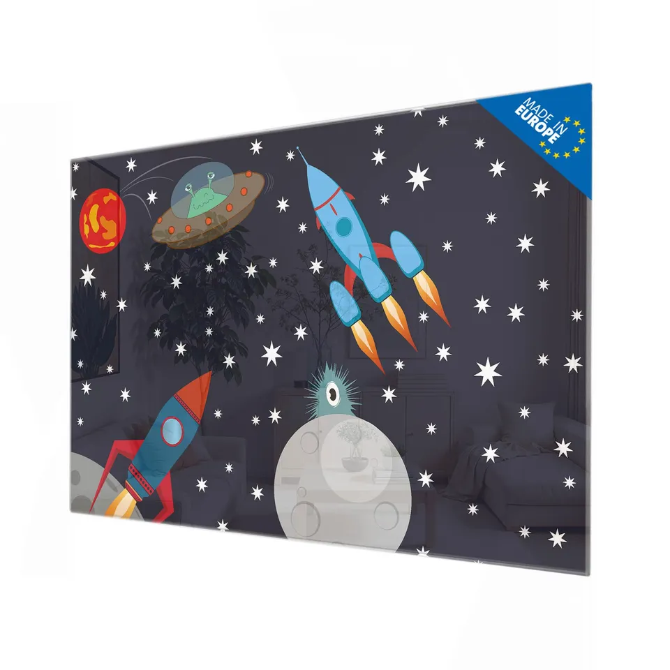 Banjado Magnettafel Space Traffic Magnettafel 120x80 Glas