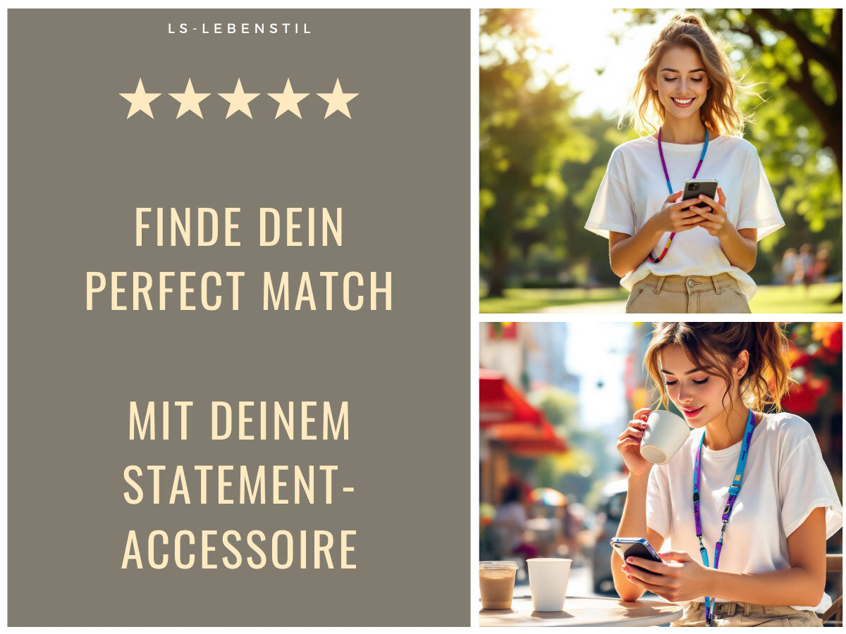 LS-LebenStil Palma Sky Handykette Blau Gelb 125cm kaufen