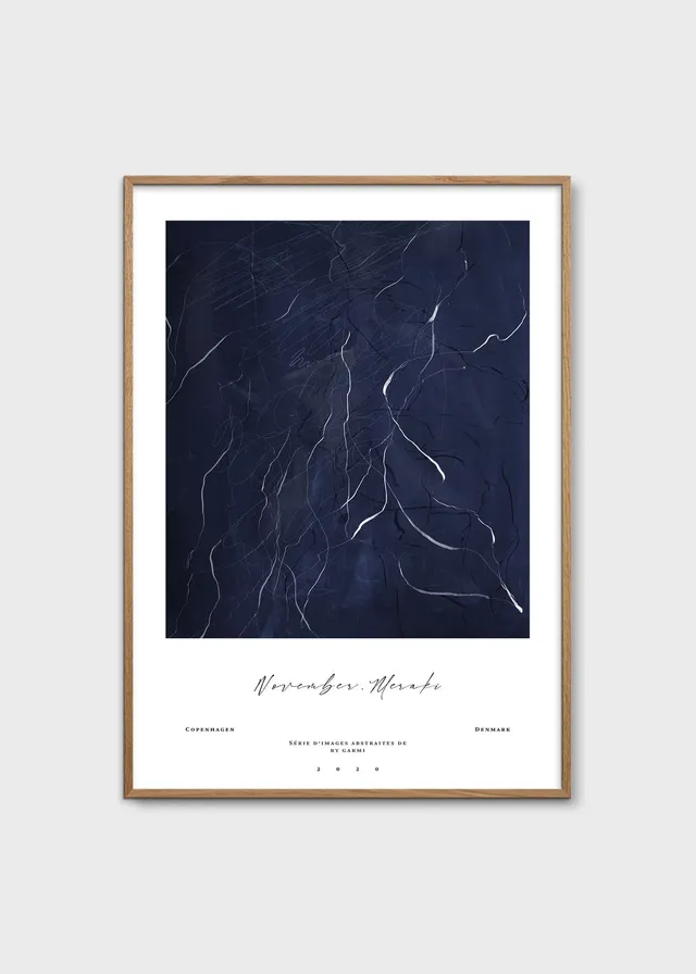 The Poster Club Meraki 02 Poster 50x70 blau abstrakt