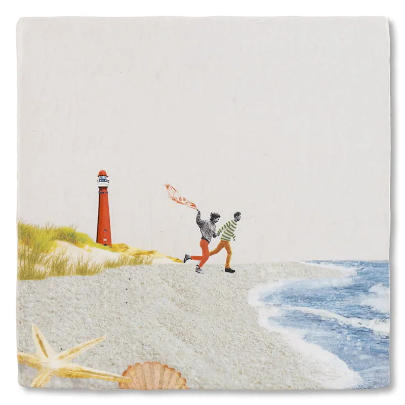 Storytiles Delft blue Uitwaaien op Schier Wandfliese S 10x10 cm Strand