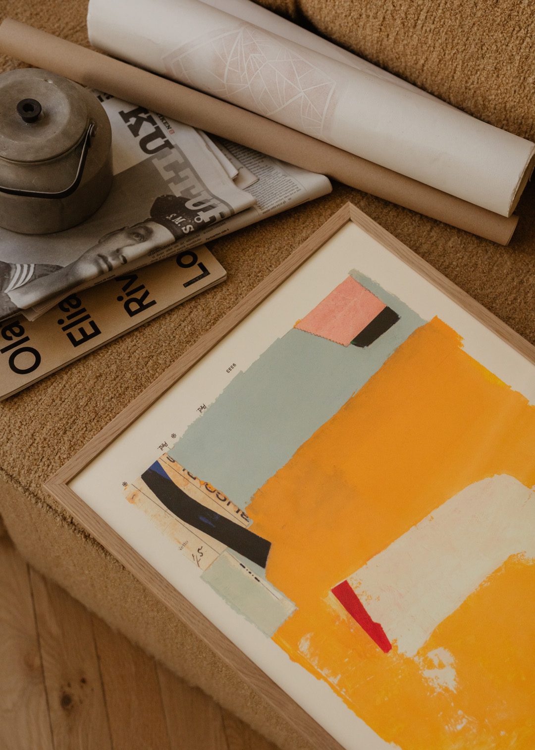 The Poster Club Jaune Poster 30x40 cm abstrakt gelb