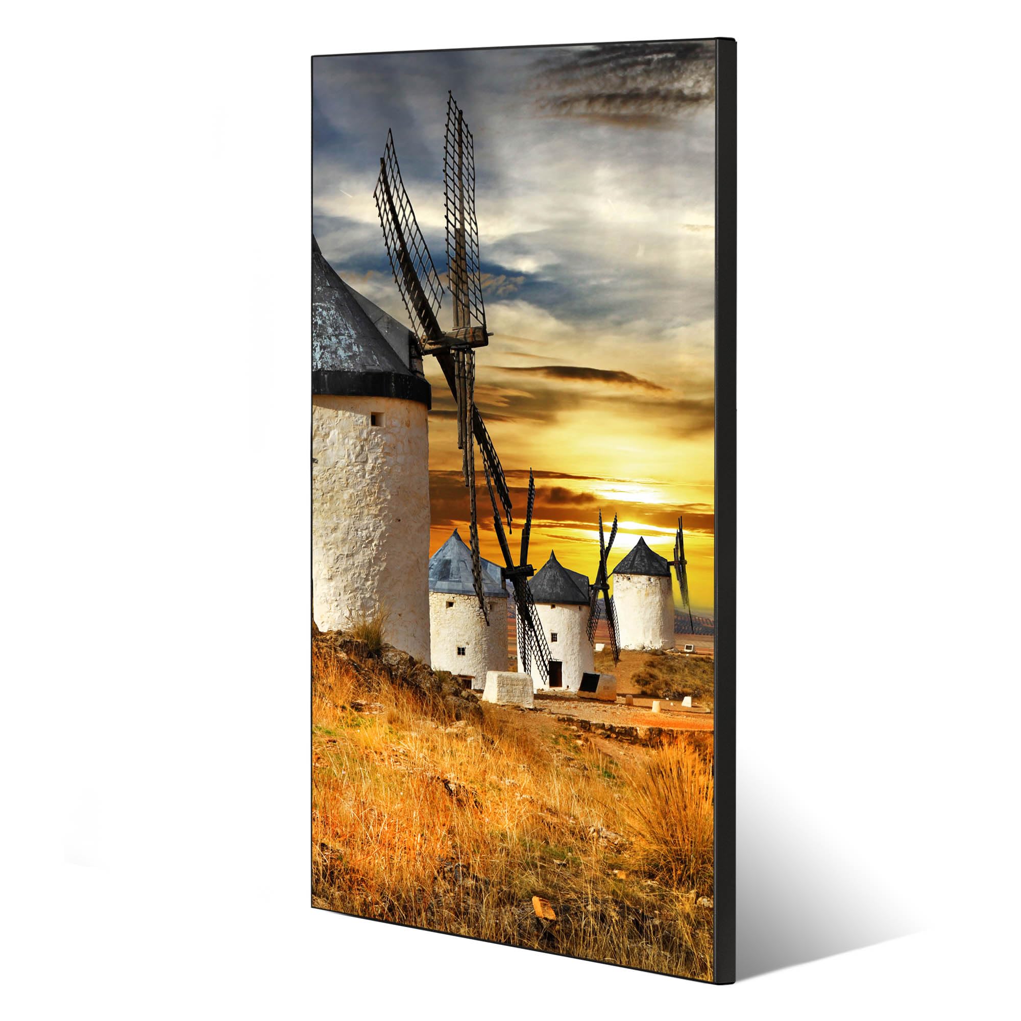 Banjado Magnettafel Spanische Windmühlen Pinnwand 37x78cm