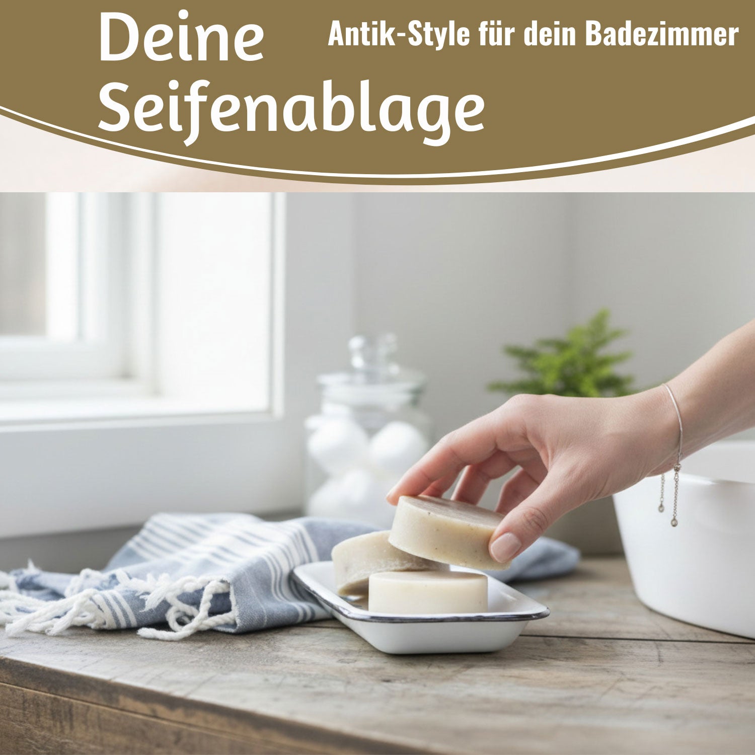 LS-LebenStil Altum Seifenschale Emaille weiß 15 cm 2-tlg