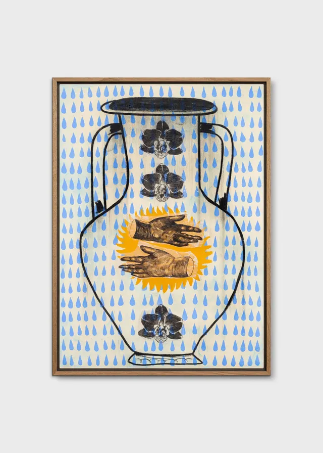 The Poster Club Tatuagem Leinwand 30x40 gerahmt schwarz-blau