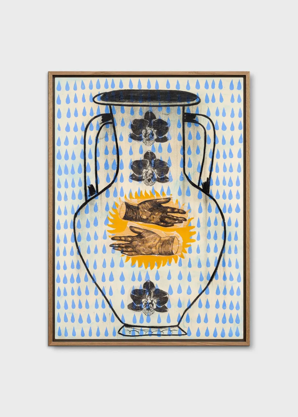 The Poster Club Tatuagem Leinwand 30x40 gerahmt schwarz-blau
