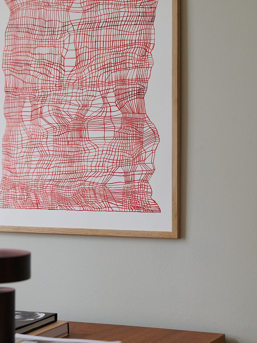 The Poster Club Timeline Red Kunstdruck 30x40 cm Rot