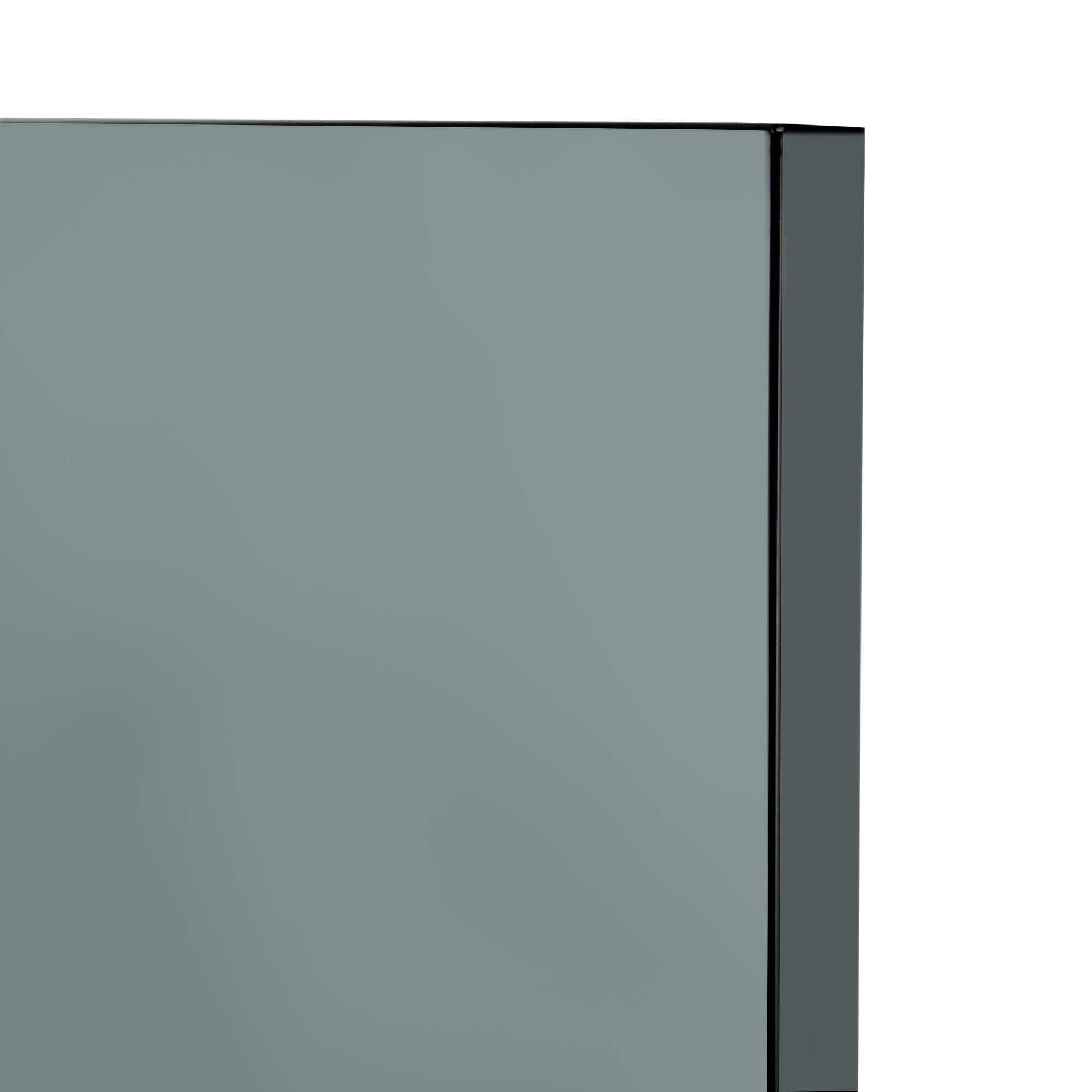 Banjado Magnettafel Schwarz 78x37cm Magnetwand Grau beschreibbar