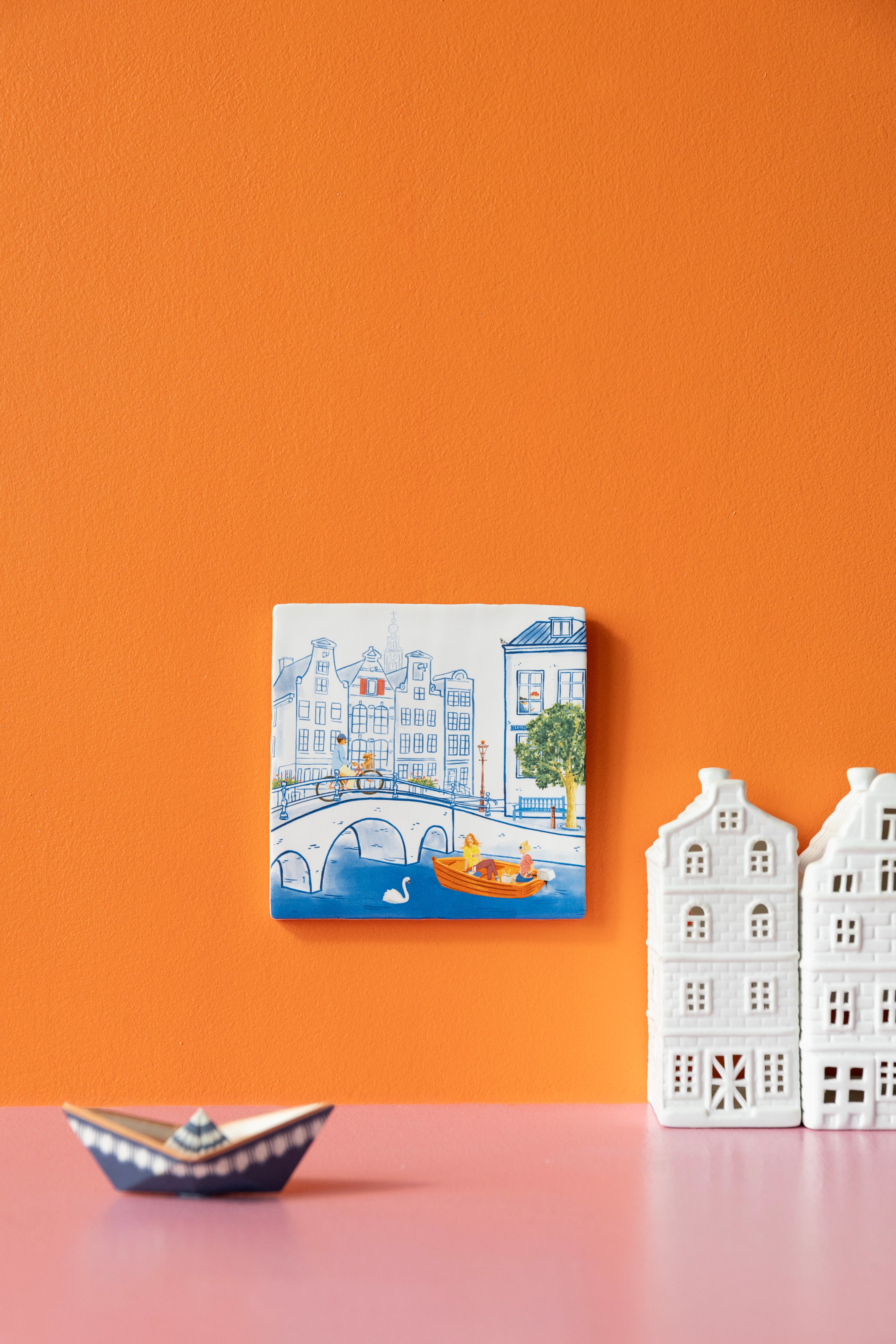 Storytiles Delft blue Life in Amsterdam Wandfliese S Stadt